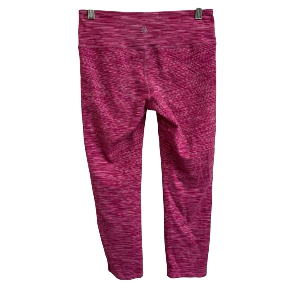 Athleta Women Size S Tall Energy Chaturanga Legging Cropped Capri Pink Space Dye - Picture 2 of 9